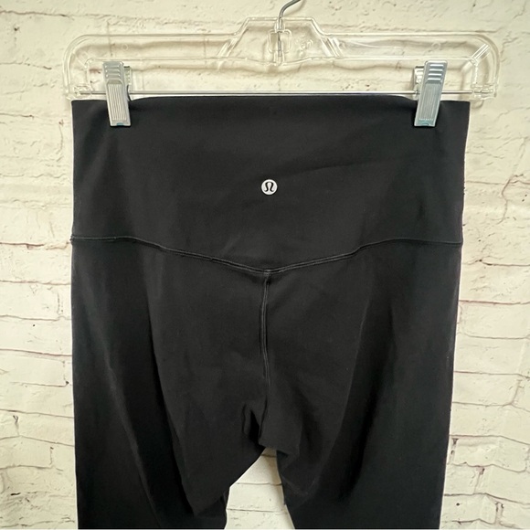 Lululemon Size 8 Black Crop Leggings High Waist - Picture 6 of 6